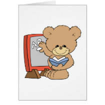 teaching ABCs cute teacher teddy bear design Greeting Card