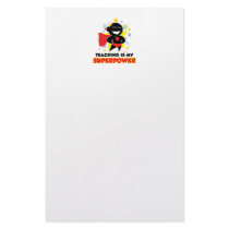 Teaching Is My Superpower Personalized Stationery