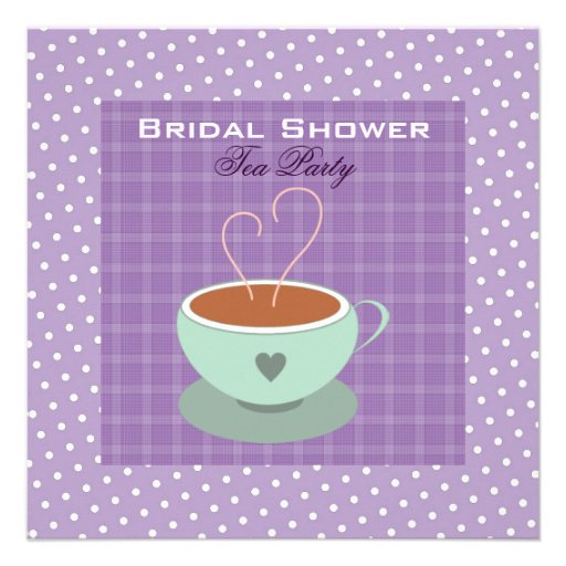 Teacup Bridal Shower Tea Party Personalized Announcements