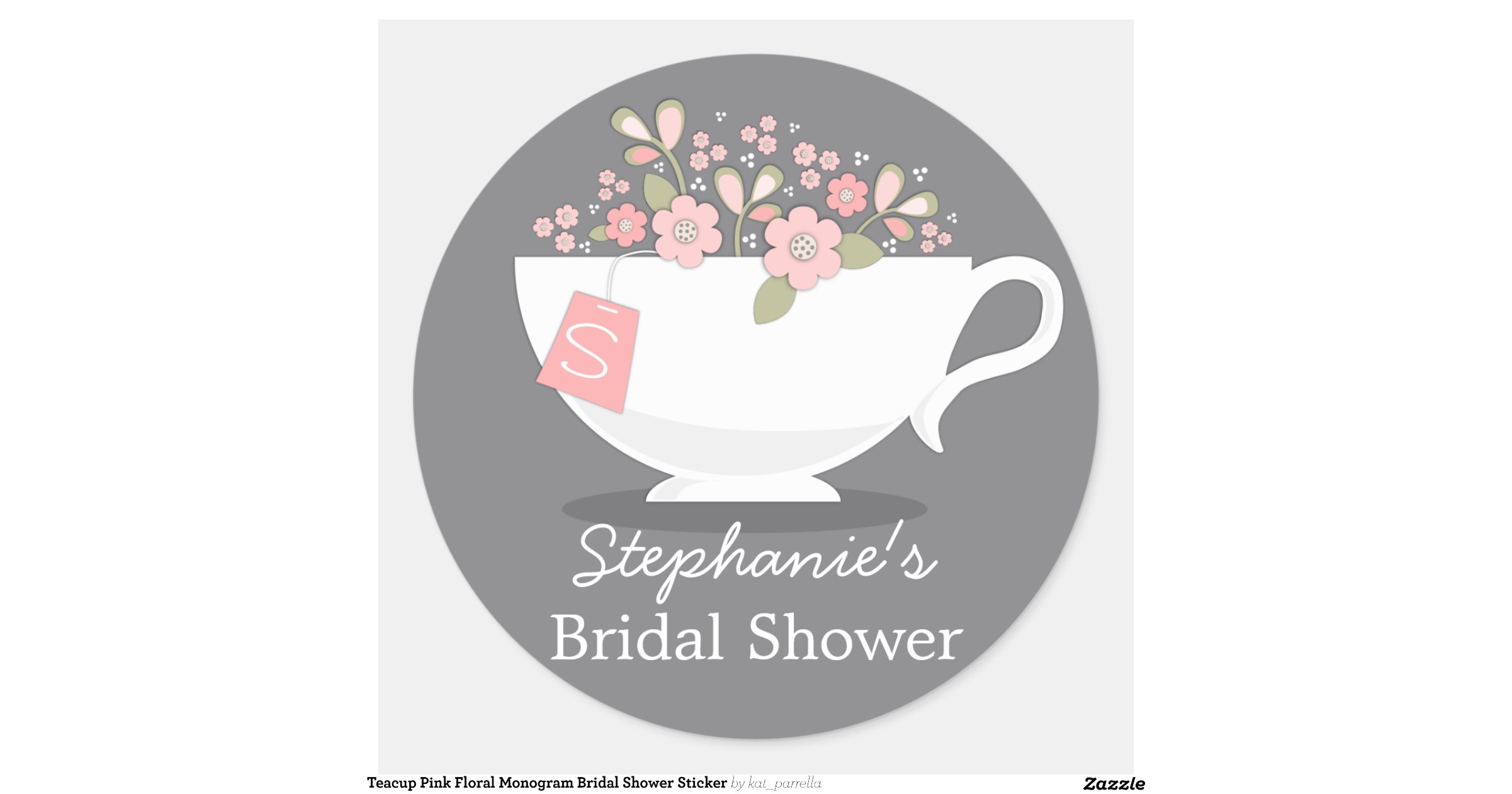 teacup_pink_floral_monogram_bridal_shower_sticker