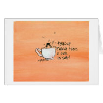 Teacup Rabbit Takes a Bath. In Soap! cards