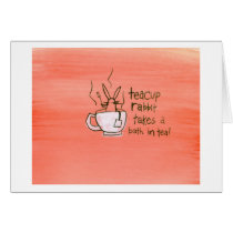 Teacup Rabbit Takes a Bath. In Tea! cards