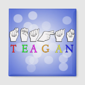 teagan magnet fingerspelled asl inch square sign name gifts