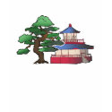 teahouse-and-tree t-shirts by dirtycitypigeon teahouse-and-tree t-shirts