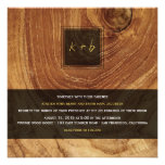 Teak Wood Grain Wooden Old Rustic Texture Wedding Custom Announcement