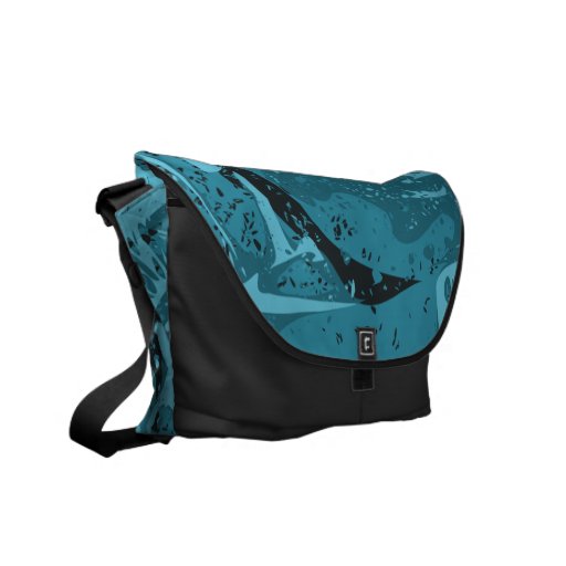 Teal Abstract. Commuter Bags