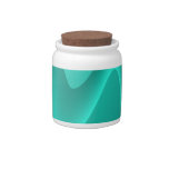 Teal Abstract Design Image. Candy Jars