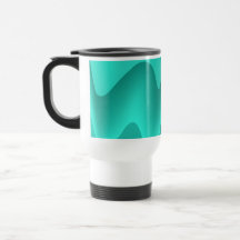 Teal Abstract Design Image. Coffee Mugs