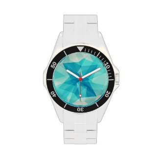 Teal Abstract Design Watch