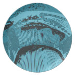 Teal Abstract. Plate