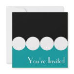 Teal and Black Birthday Invitation