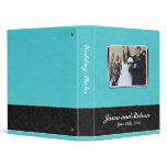 Teal and Black Lace Wedding Binder