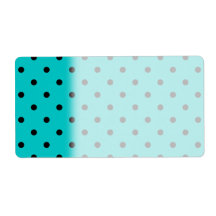 Teal and Black Polka Dot Pattern. Custom Shipping Labels