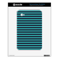 teal and black stripes samsung galaxy tab decal