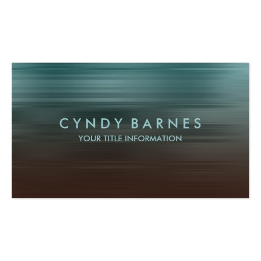 Teal and Brown Stripe Business Card (front side)