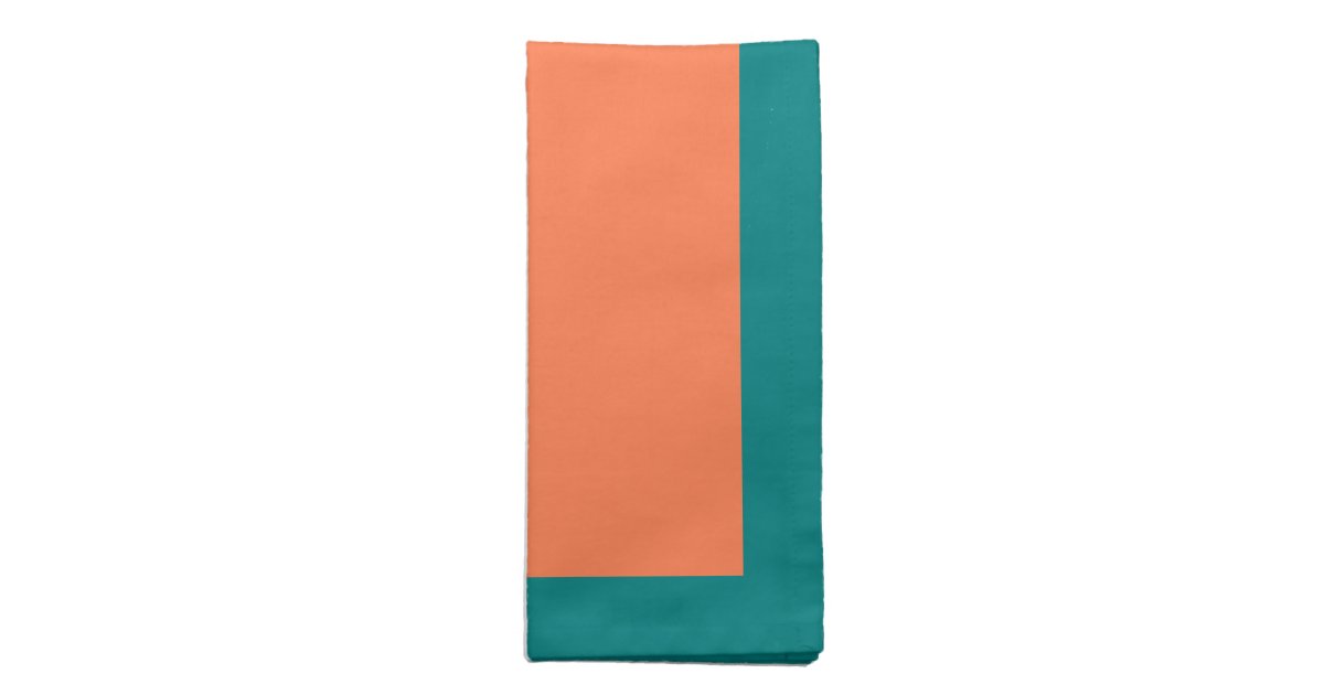 Teal and CoralColored Napkins Zazzle