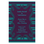 Teal and Dark Blue Striped Wedding stationery