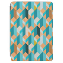 Teal And Orange Shapes Pattern iPad Air Cover at Zazzle