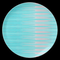 Teal and Pink Abstract Dagger Plate plates