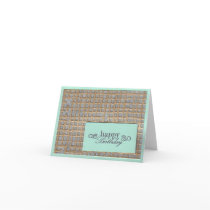 Teal and Squares Birthday Card