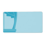 Teal and Turquoise Abstract. Custom Shipping Label