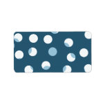 Teal and white dot pattern. Green - blue. Address Label