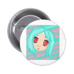 Teal Apple of my Eye Girl Pinback Button