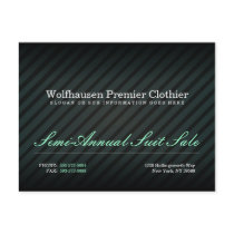 Teal Armani Suit Promo Postcard