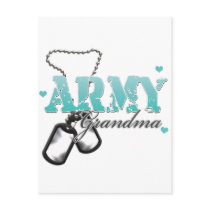 Teal Army Grandma Post Card