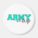 Teal Army Wife Magnet