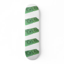 Teal as Te Tellurium and Al Alumiminium Skate Board Deck