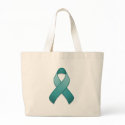 Teal Awareness Ribbon Bag by jamieco Teal Awareness Ribbon Bag