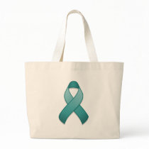 Teal Awareness Ribbon Bag by jamieco Teal Awareness Ribbon Bag