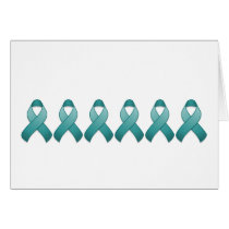 Teal Awareness Ribbon Card by jamieco Teal Awareness Ribbon Card