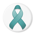 Teal Awareness Ribbon Magnet