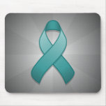 Teal Awareness Ribbon Mousepad