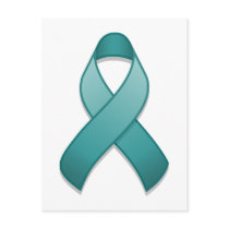 Teal Awareness Ribbon Postcard by jamieco Teal Awareness Ribbon Postcard