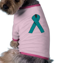 Teal Awareness Ribbon Products Dog Tshirt