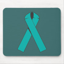 Teal Awareness Ribbon Products mousepads