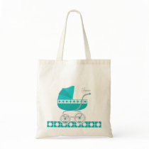 Teal Baby Buggy Tote Bag