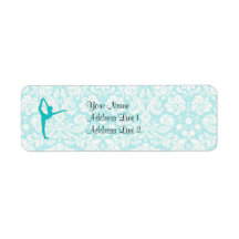Teal Ballet Custom Return Address Labels