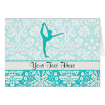 Teal Ballet Greeting Card