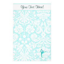 Teal Ballet Personalized Stationery