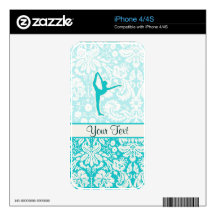 Teal Ballet Skins For The iPhone 4S