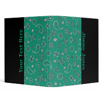Teal Bandana Binder