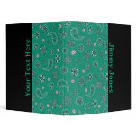 Teal Bandana Binder