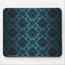 Teal Baroque Gothic Victorian Patten Mousepad mousepads