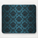 Teal Baroque Gothic Victorian Patten Mousepad