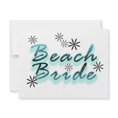 Teal Beach Bride Tshirts and Gifts Custom Invitation by weddingsareus