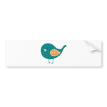 Teal Bird bumper stickers